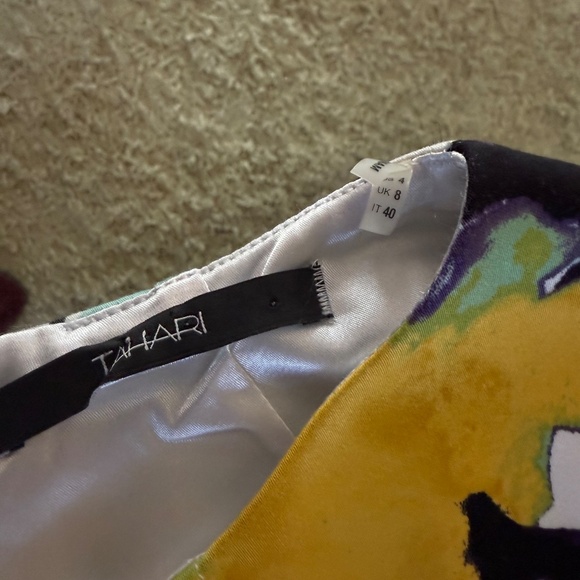 Tahari Sleeveless Multicolor Sheath Cocktail Dress Party Career Women's Size 4 - Picture 10 of 11